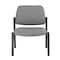 Boss Office Products Patient Guest Armless Chair, Black Steel Frame, Gray Antimicrobial Vinyl, 400 lb Capacity B9595AM-GY-400 - alternate 4
